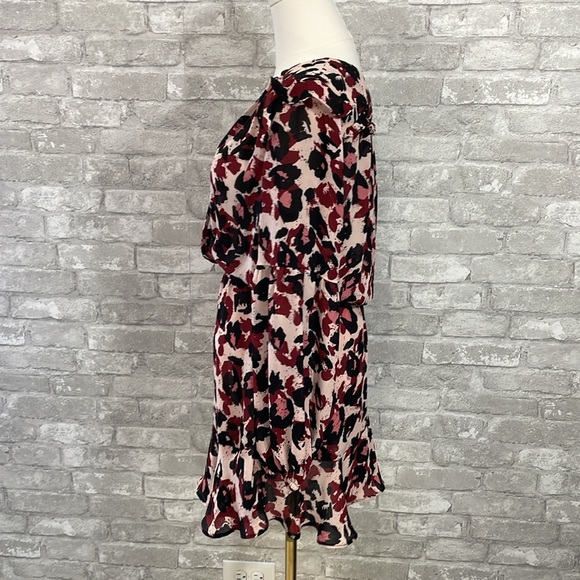 Parker Monet Black and Red Floral Mini Dress - Picture 3 of 8